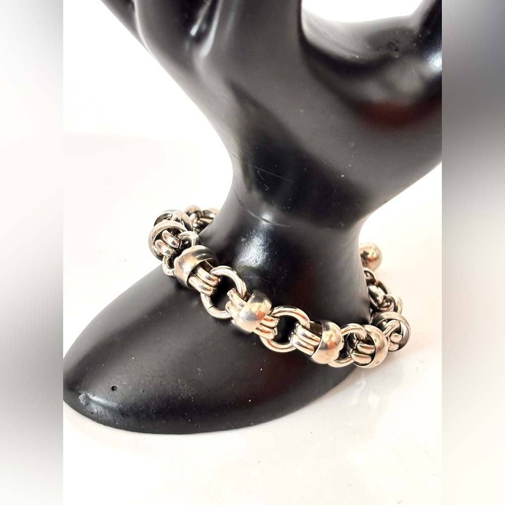 silver tone bracelet links bracelet
